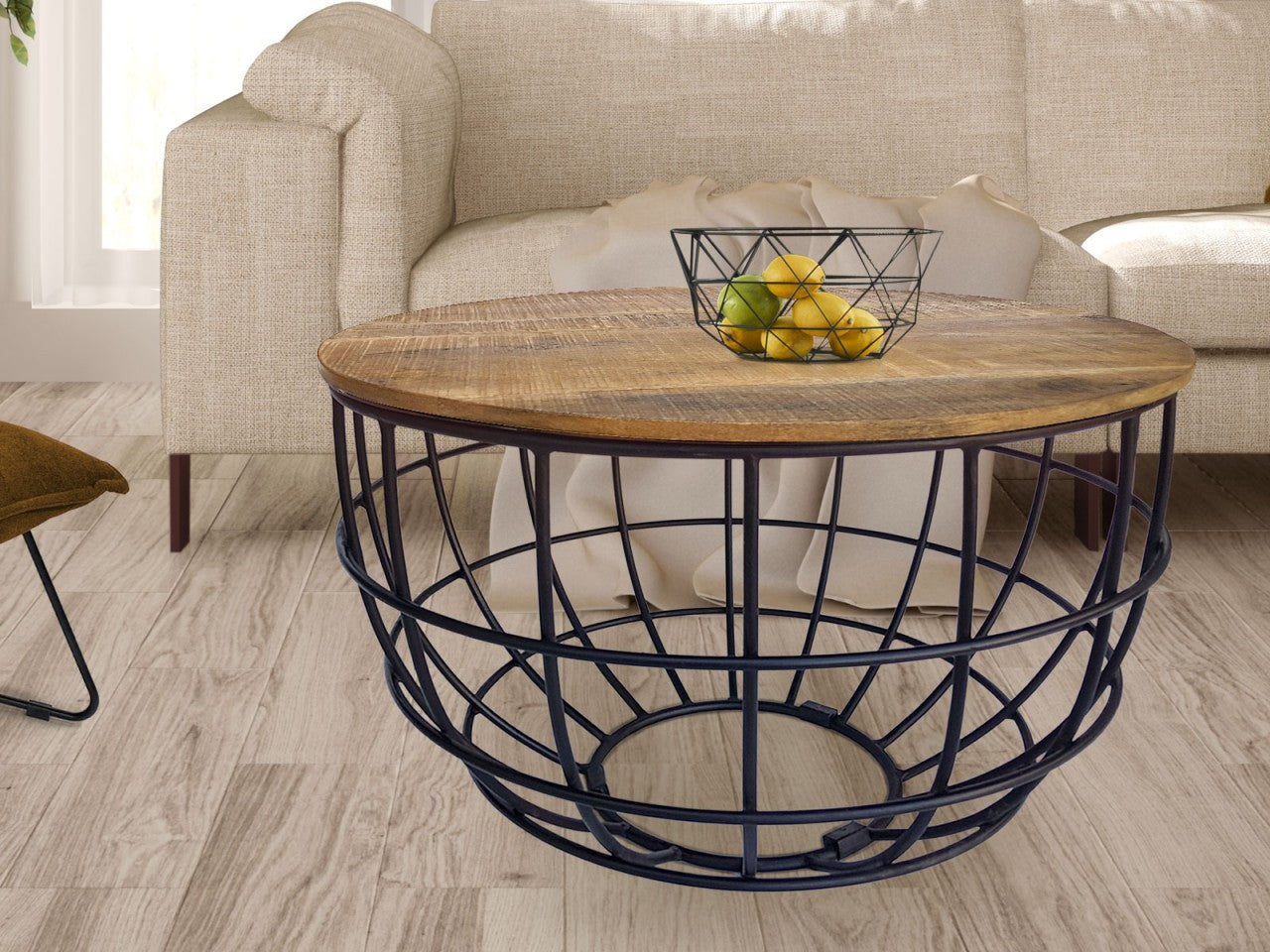 Lexington rundt sofabord – bæredygtigt sofabord i massivt træ - Træ Ø75cm - Nordic Unique