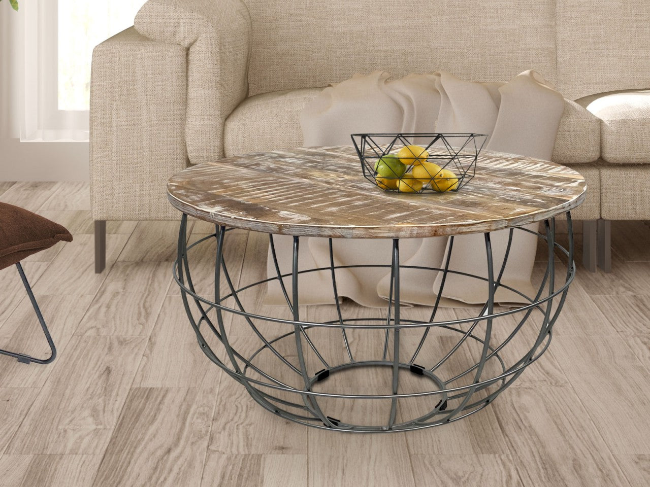 Lexington rundt sofabord – bæredygtigt sofabord i massivt træ - Lys Ø75cm - Nordic Unique