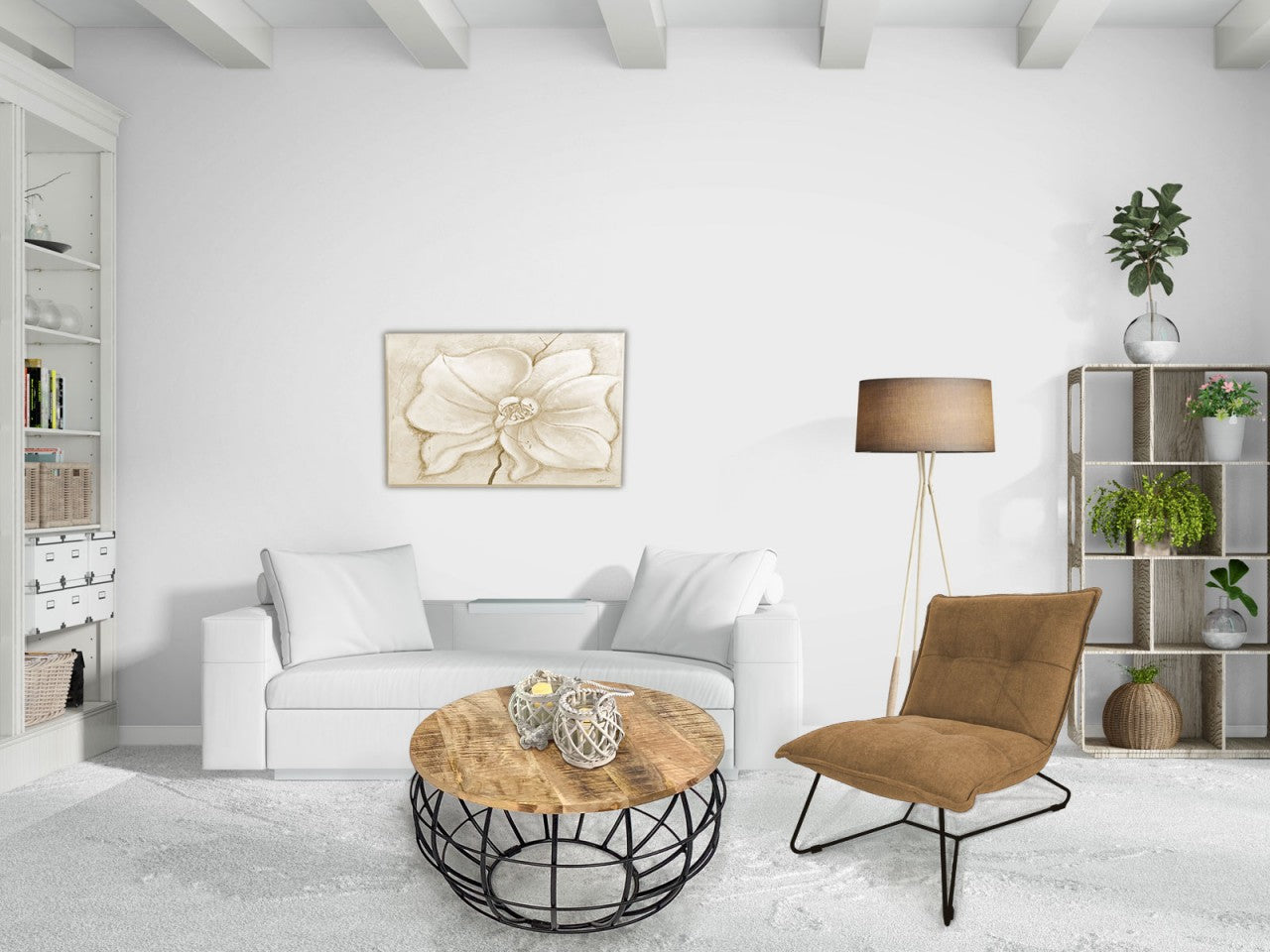 London rundt sofabord – bæredygtigt design i massivt træ - Træ Ø75cm - Nordic Unique