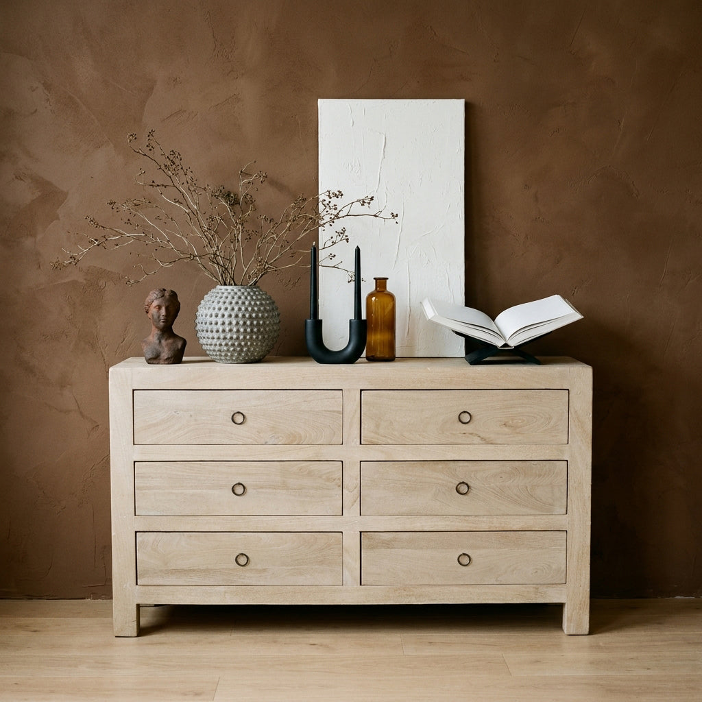 Beachwood kommode i mangotræ - 140x42x85 cm