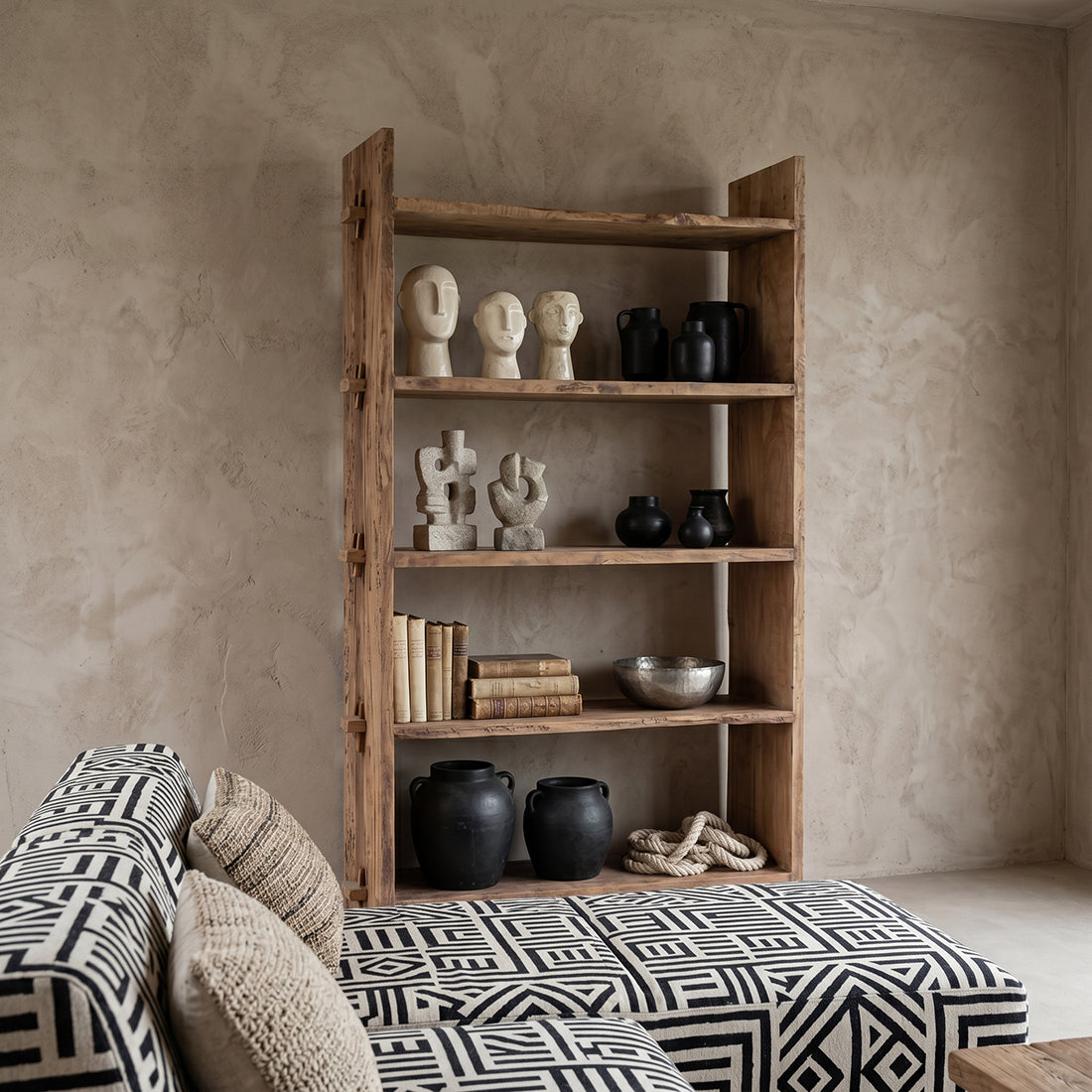 Farmwood opbevaringsreol - FSC-genbrugt træ - 100x37x180 cm