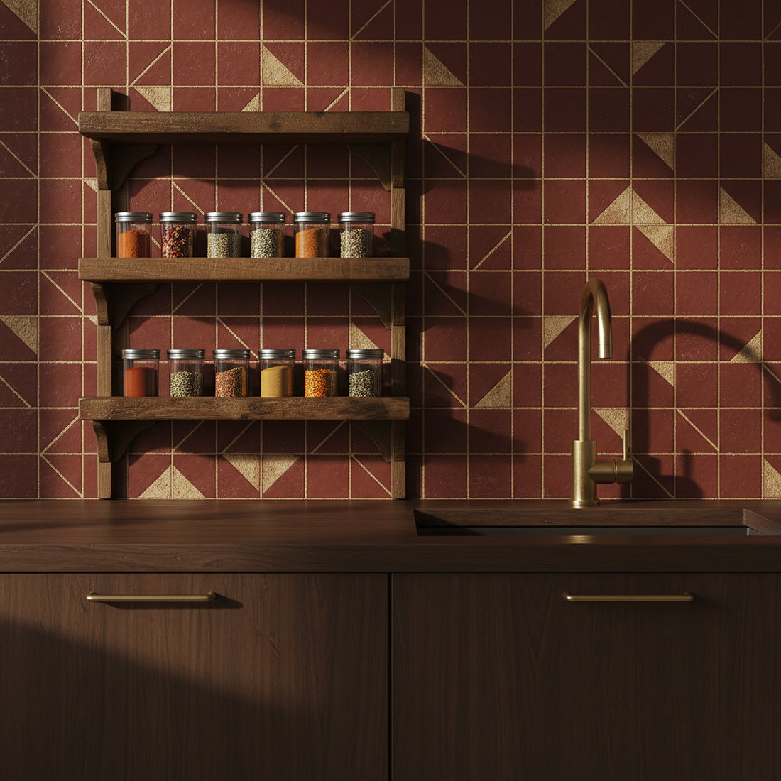 Factory køkkenreol - FSC-genanvendt træ - 50x16x64 cm