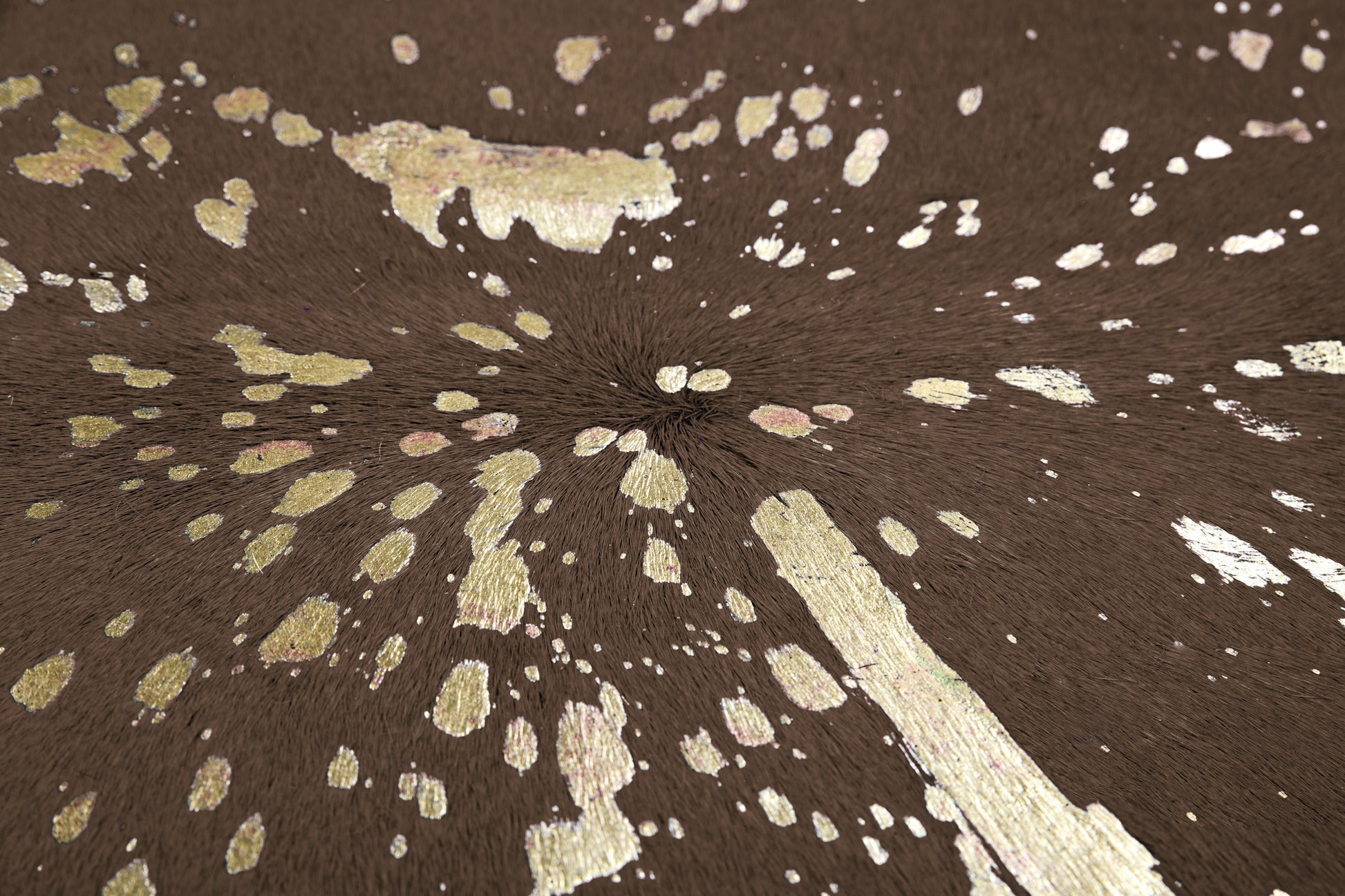 Glam 100 Læder Tæppe - Brun / Guld 2,00 kvm - 2,60 m² - Nordic Unique