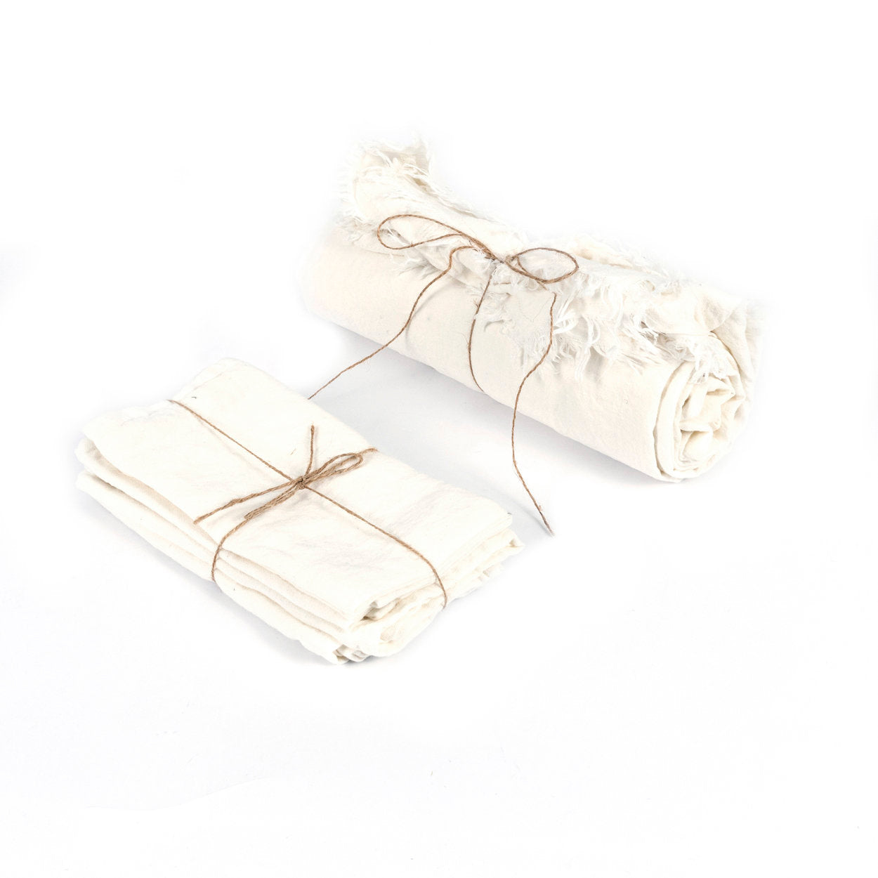 White linen tablecloth - 150x150cm