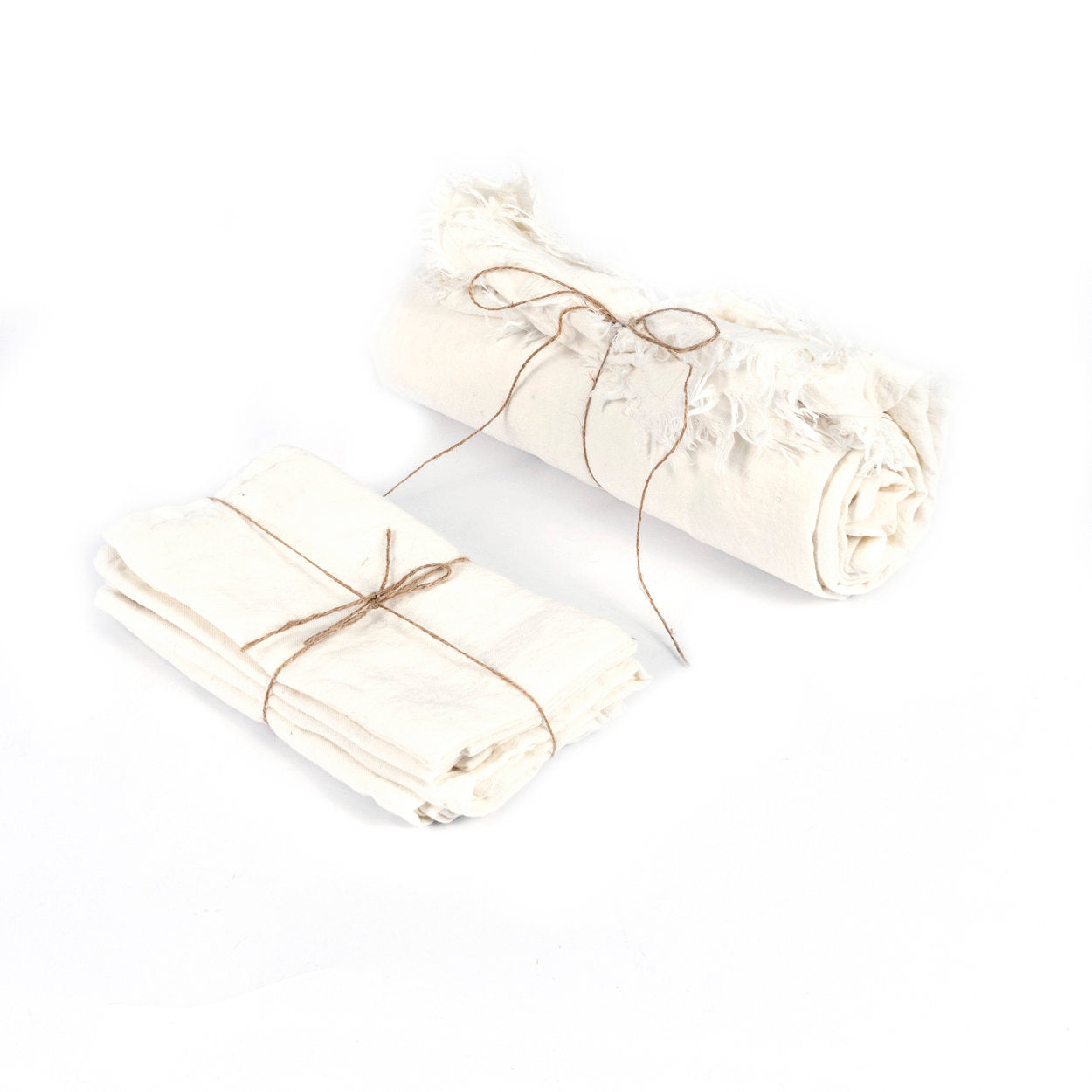 White Linen Tablecloth - 150x250cm