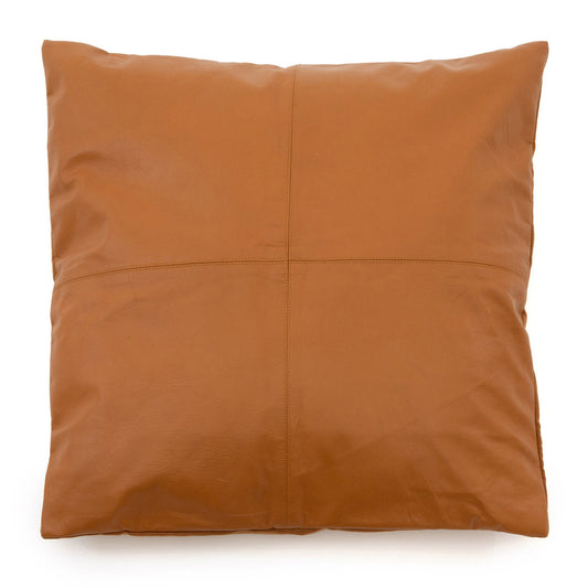 Kuben Leather Cushion Cover - Camel - 60x60cm