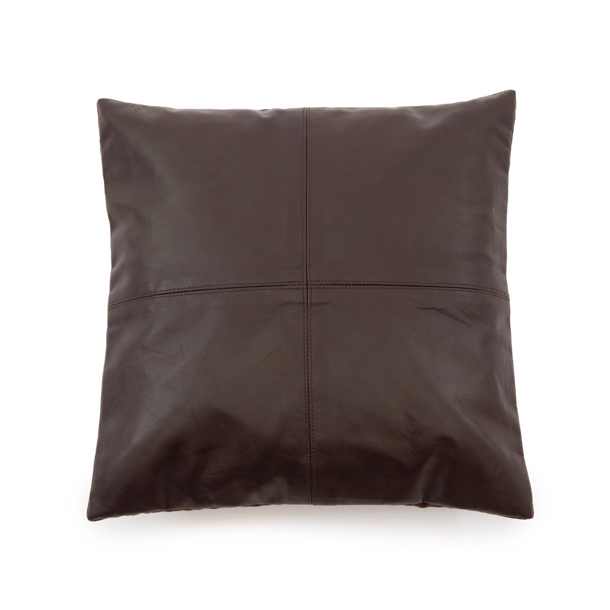 The Square Leather Cushion Cover - Choco - 40x40cm