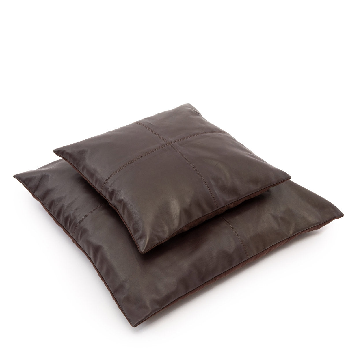 The Square Leather Cushion Cover - Choco - 40x40cm