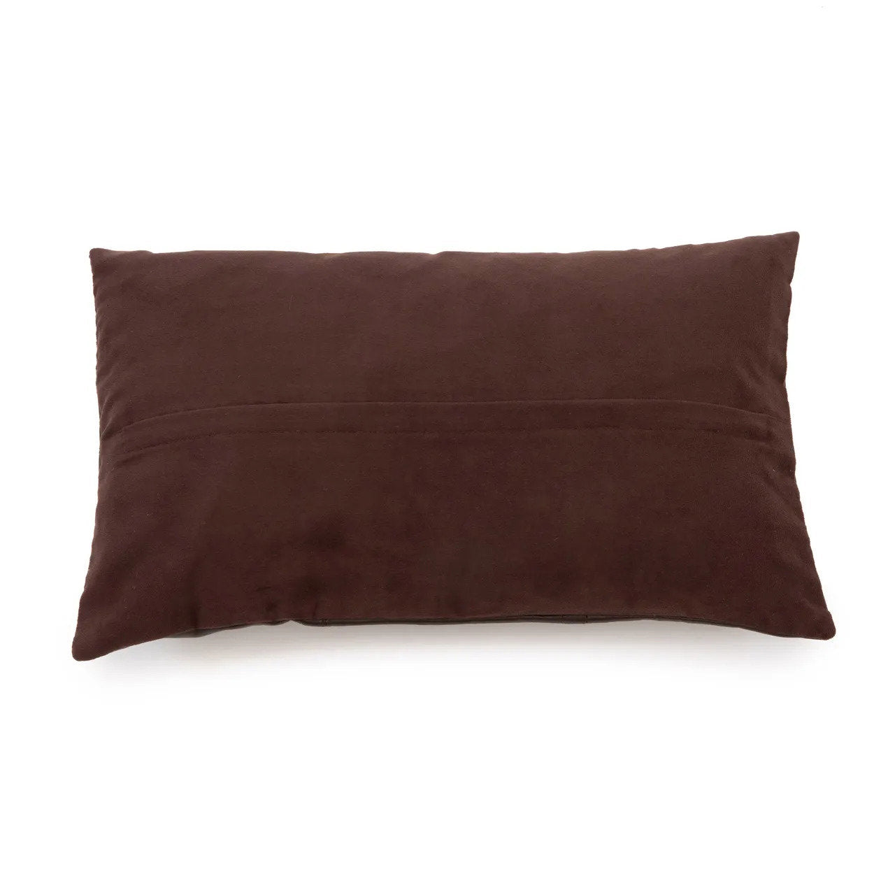 Chocolate Leather Cushion Cover - Choco - 30x50cm