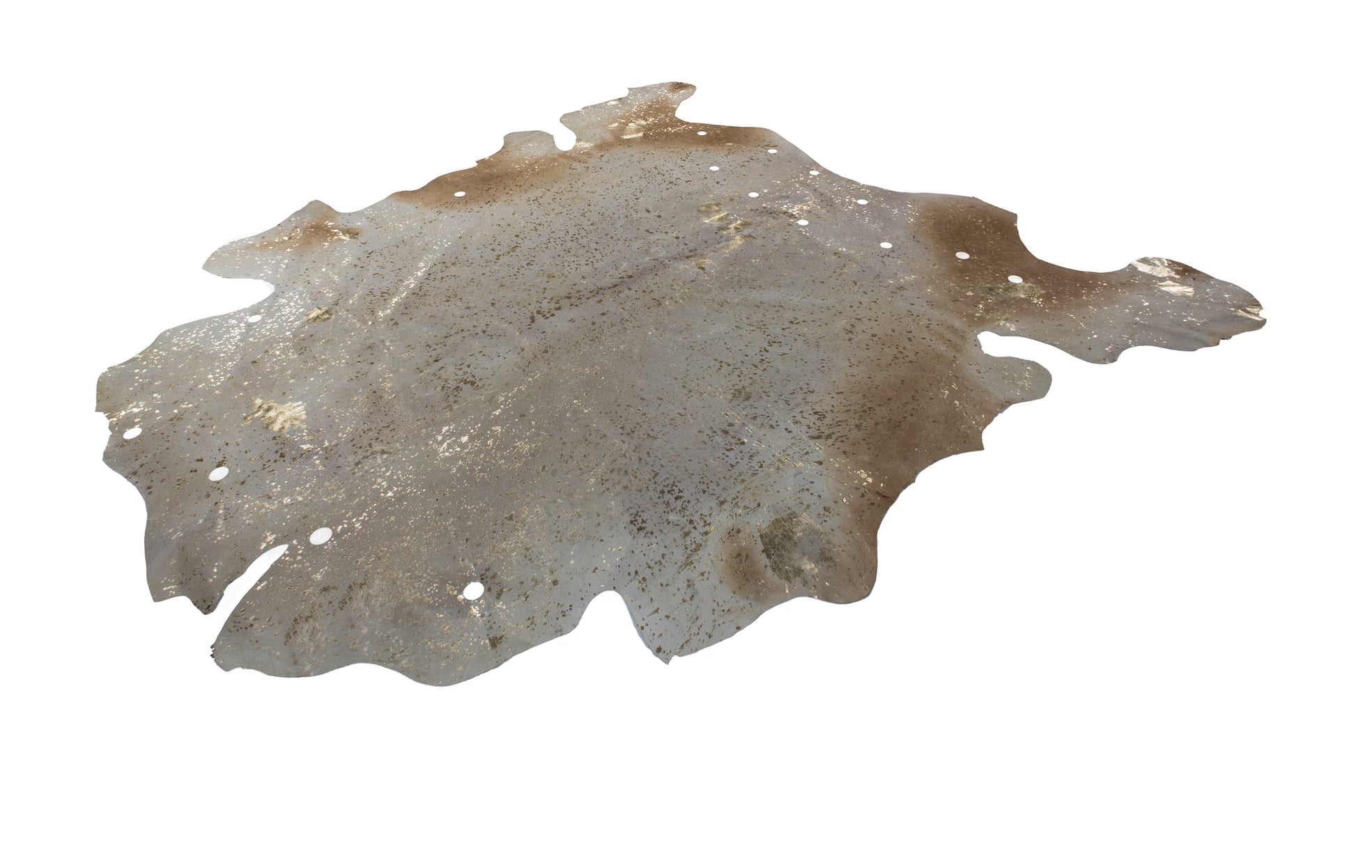 Glam 100 Læder Tæppe – Elfenben / Guld 1,35–1,65 m² - Nordic Unique