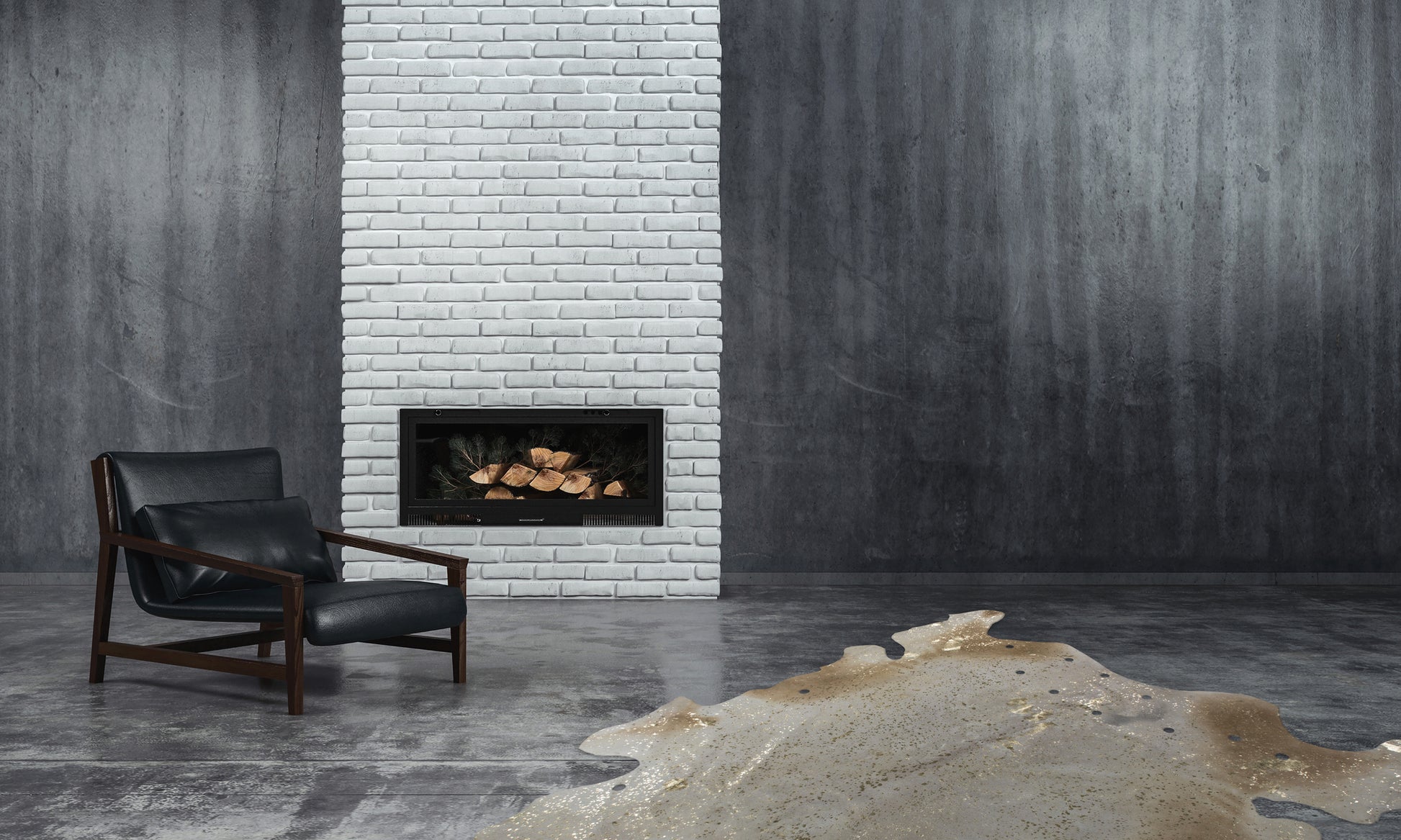 Tæppe Glam 100 Læder Tæppe – Elfenben / Guld 2,00–2,60 m² - Nordic Unique