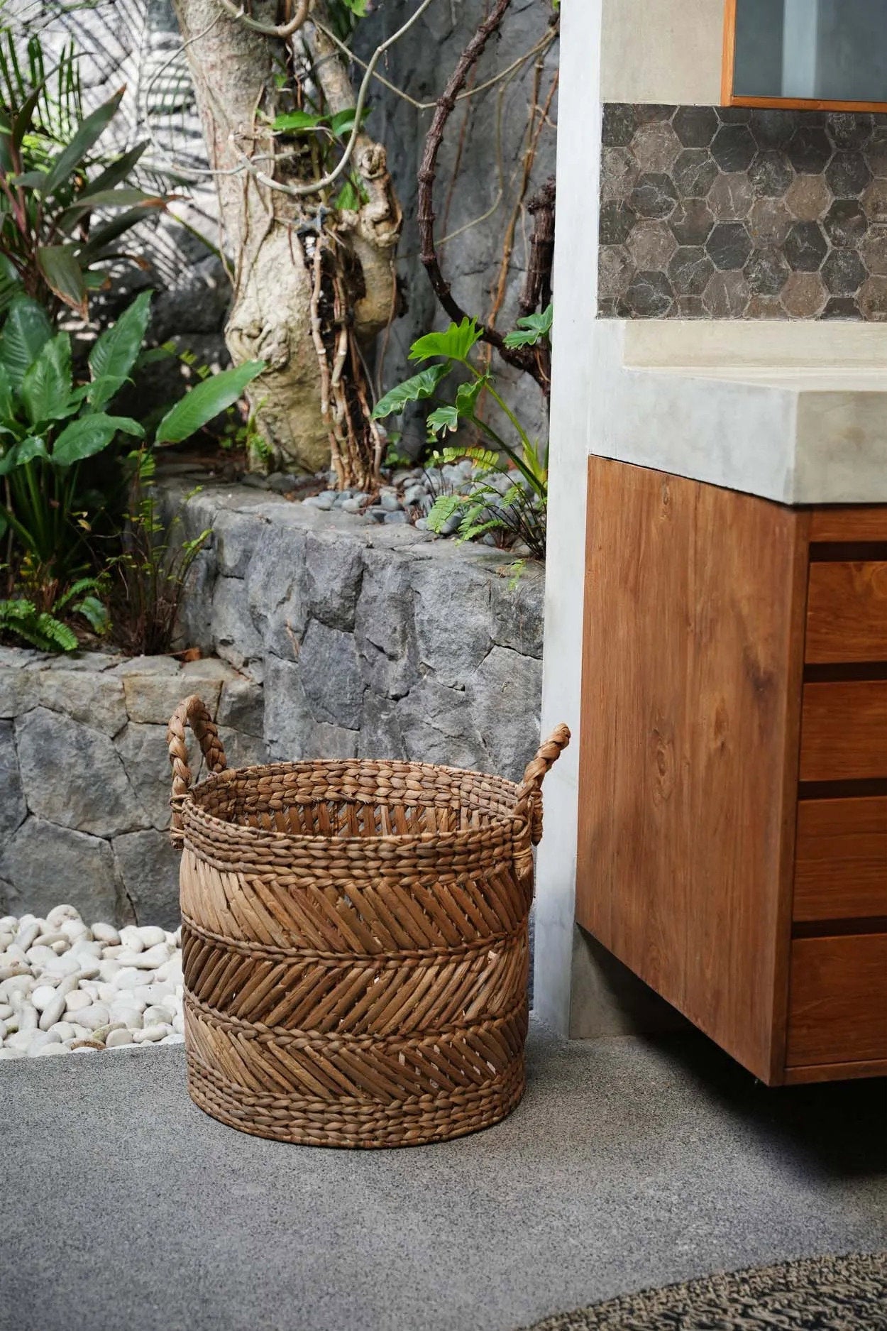 Banana Zigzag Kurv - L - Nordic Unique