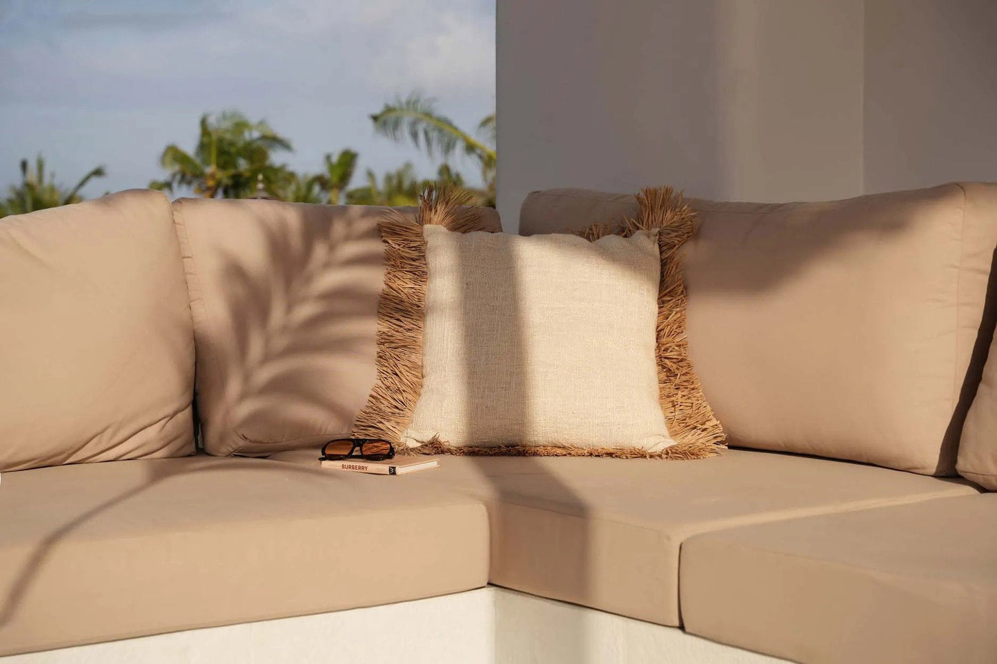 Saint Tropez Cushion Cover - Natural White - 60x60cm