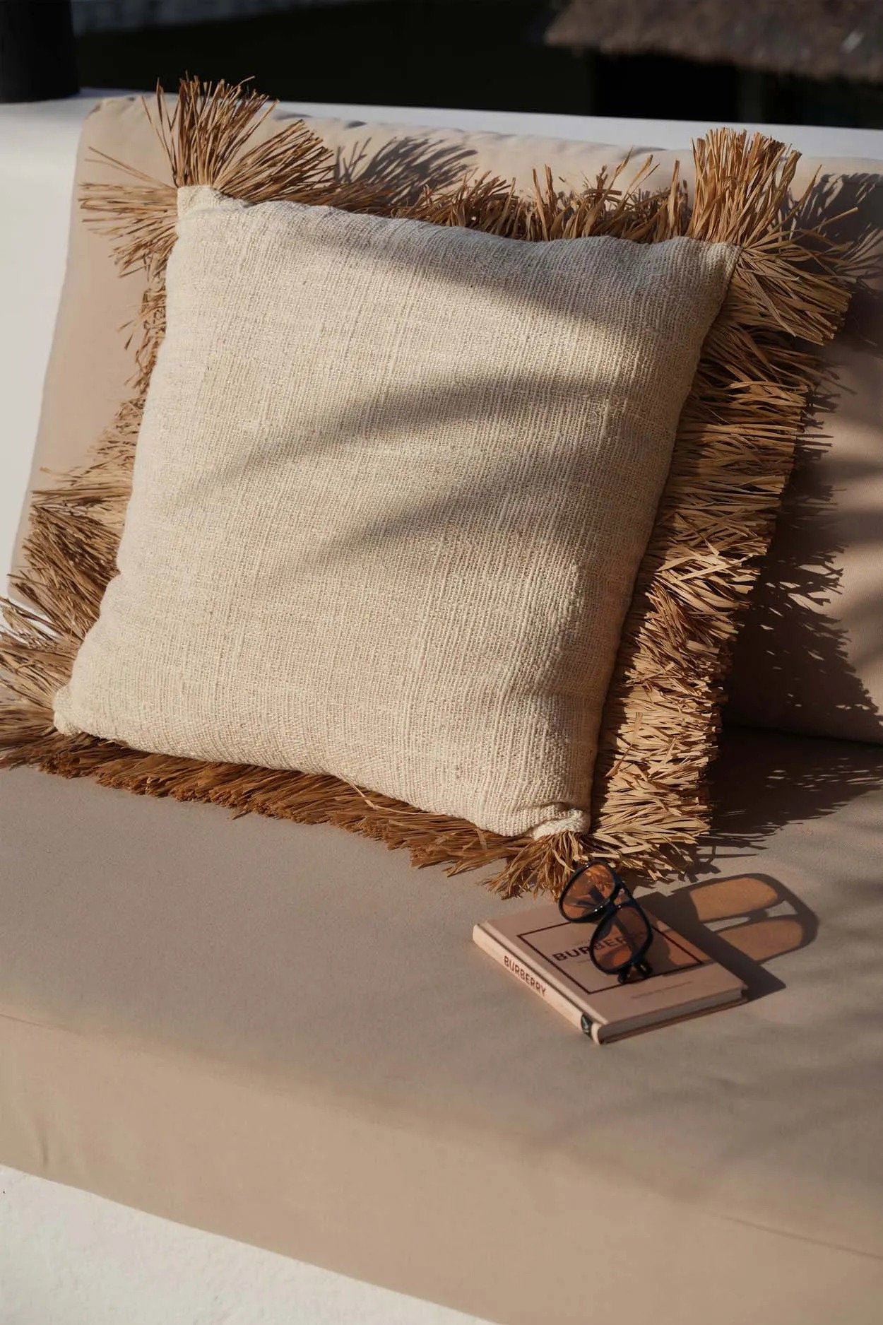 Saint Tropez Cushion Cover - Natural White - 60x60cm