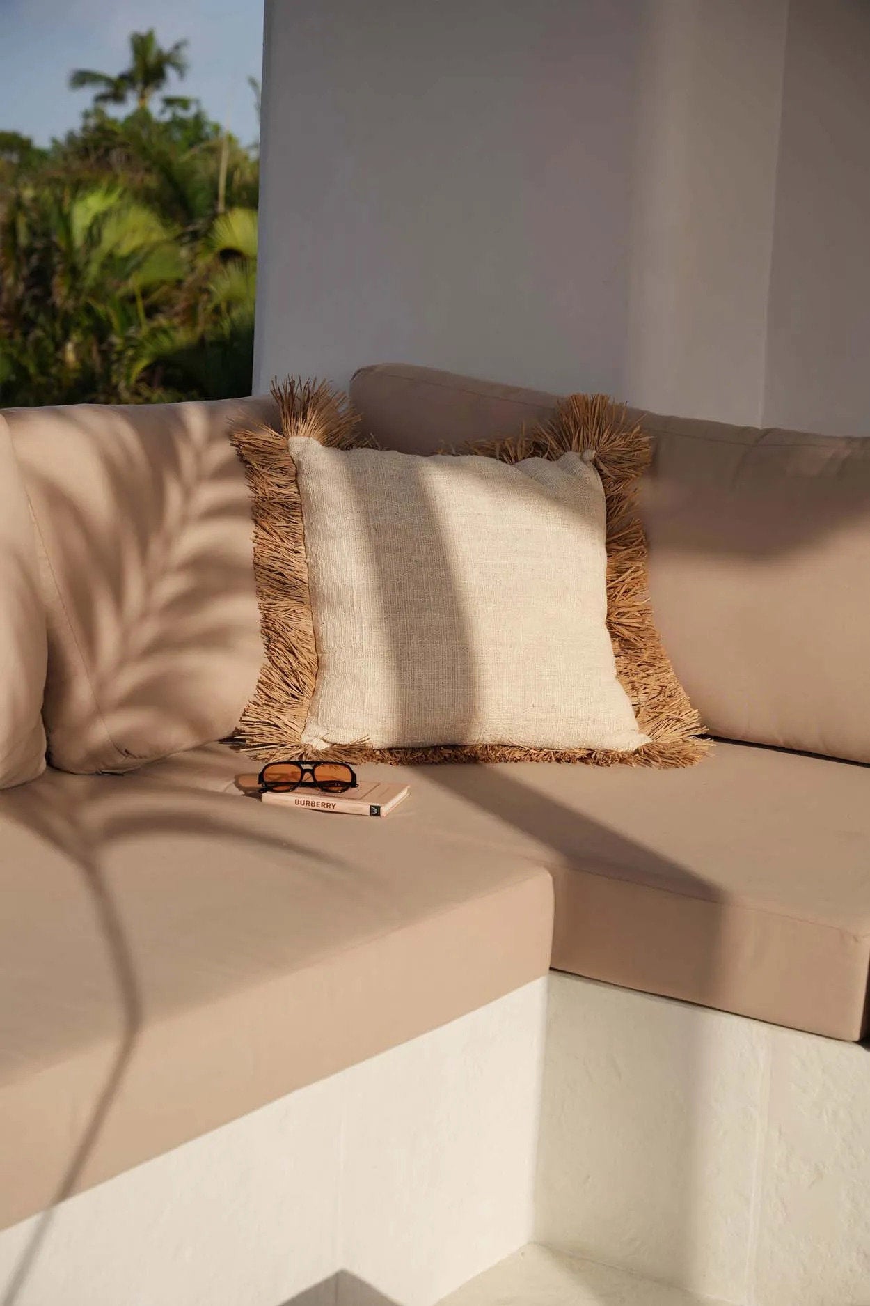 Saint Tropez Cushion Cover - Natural White - 60x60cm