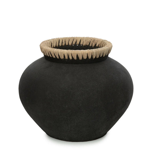 Madrid Vase - Black Natural - L
