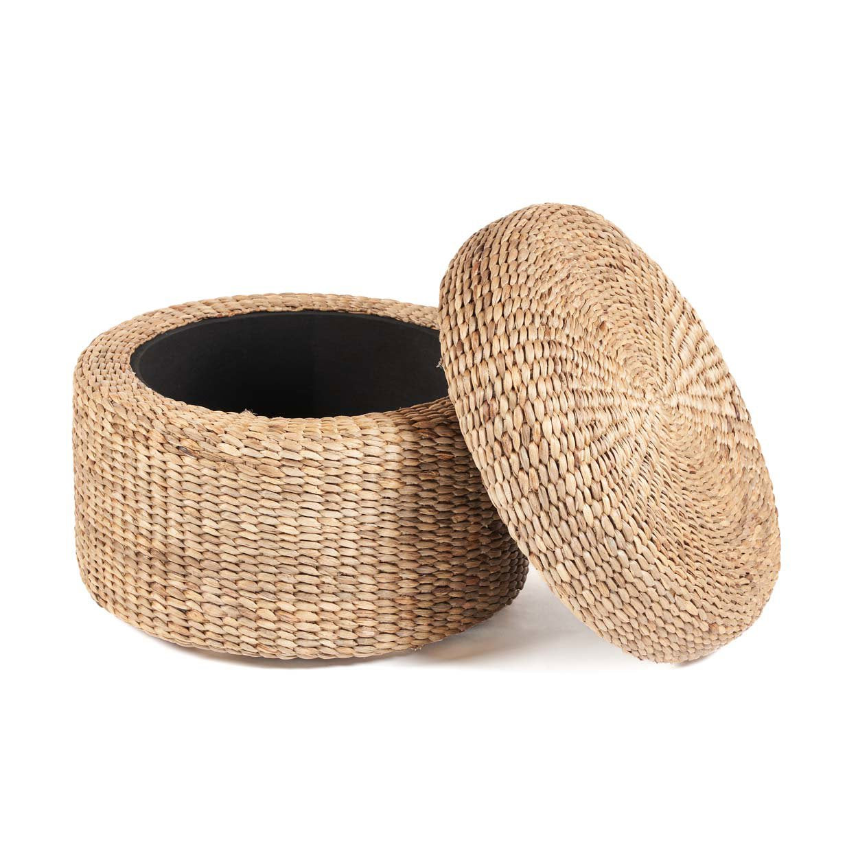 Circle Storage Pouf - Natural