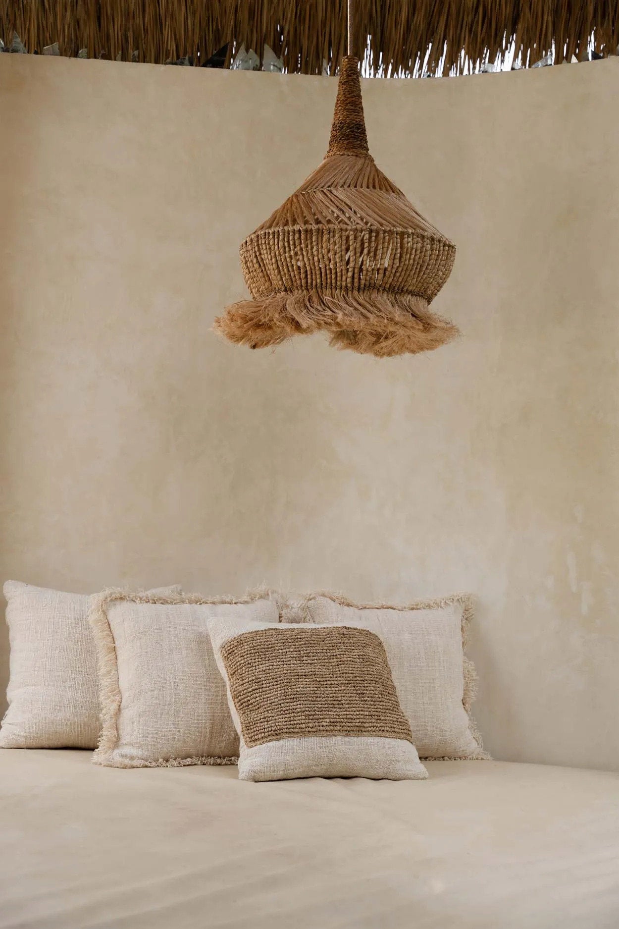 Hippy Tipi Lampe Vedhæng - Naturlig - L - Nordic Unique