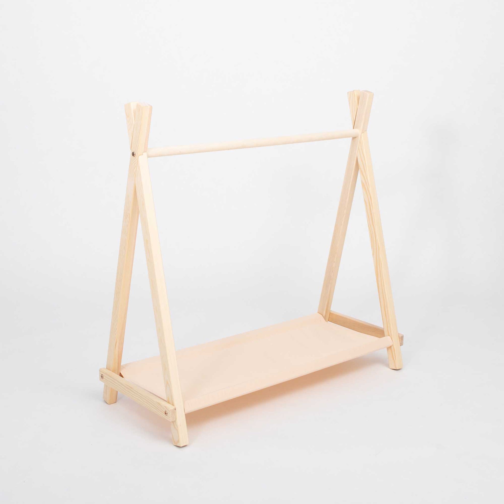 Børne Tøjstativ med Opbevaring – Fyr/Beige - Nordic Unique