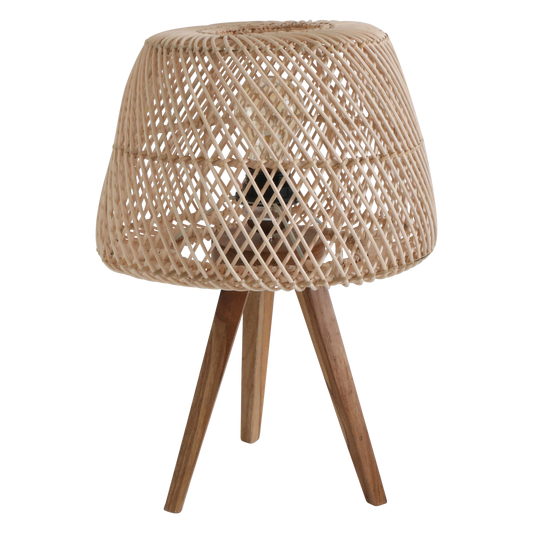 Maze rattan bordlampe