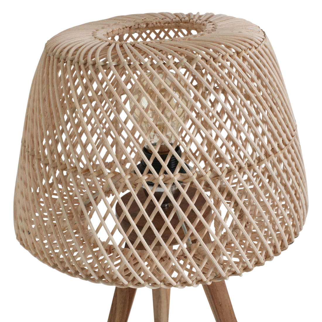 Maze rattan bordlampe