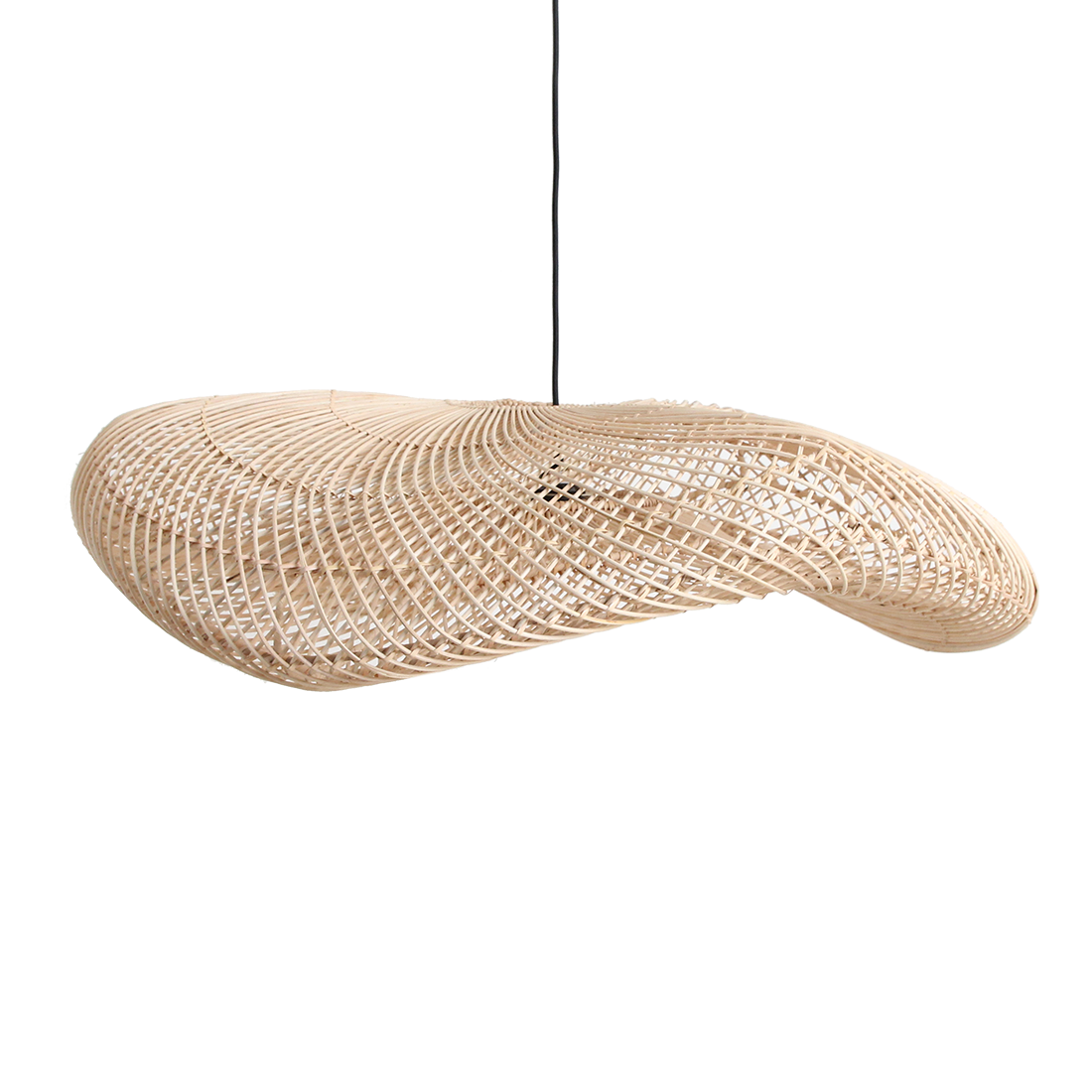 Wave rotanlampe XXL - Ø115x35 cm
