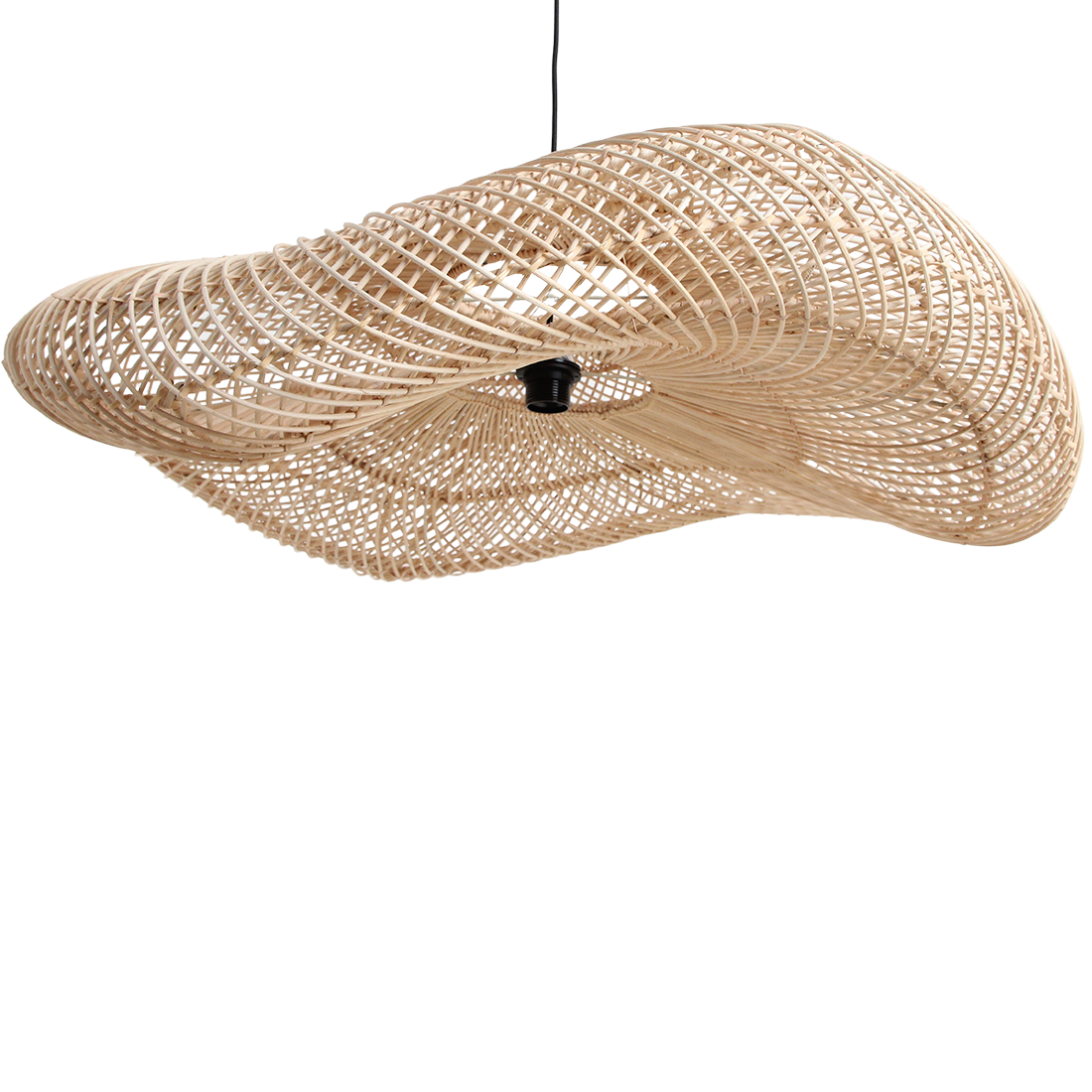 Wave rotanlampe XXL - Ø115x35 cm