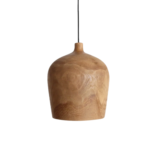 Sirocco hængelampe i teaktræ Bottle - Ø 25x28 cm