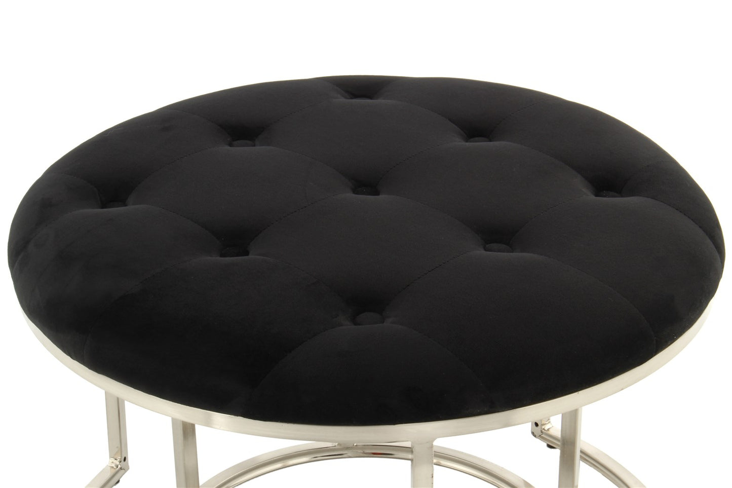 Puf Myla 100 2 stk - Sort / Sølv - Nordic Unique