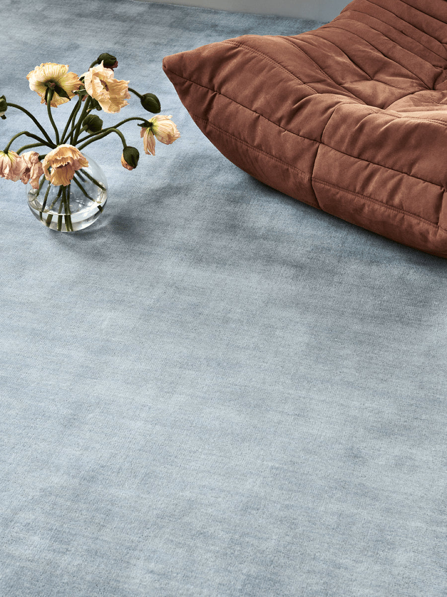 Tæppe Solid 200x300cm - Blå - Nordic Unique