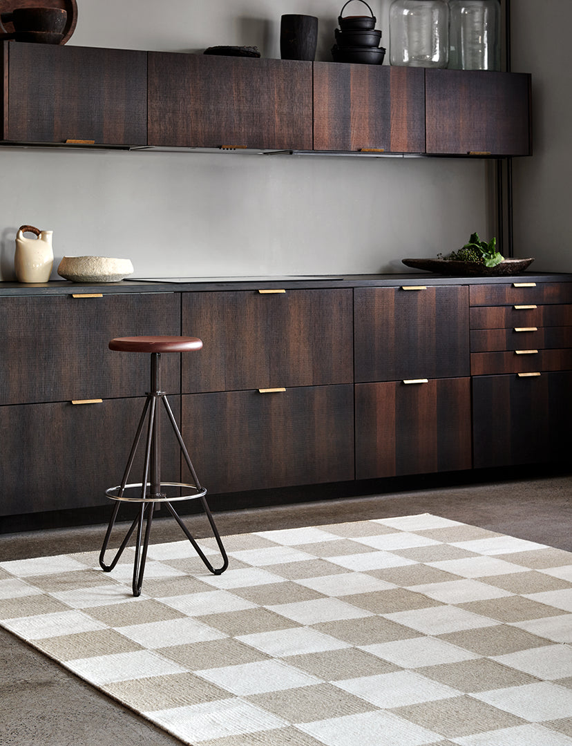 Tæppe Kvadrater 200x300cm - Hvid/Naturlig - Nordic Unique