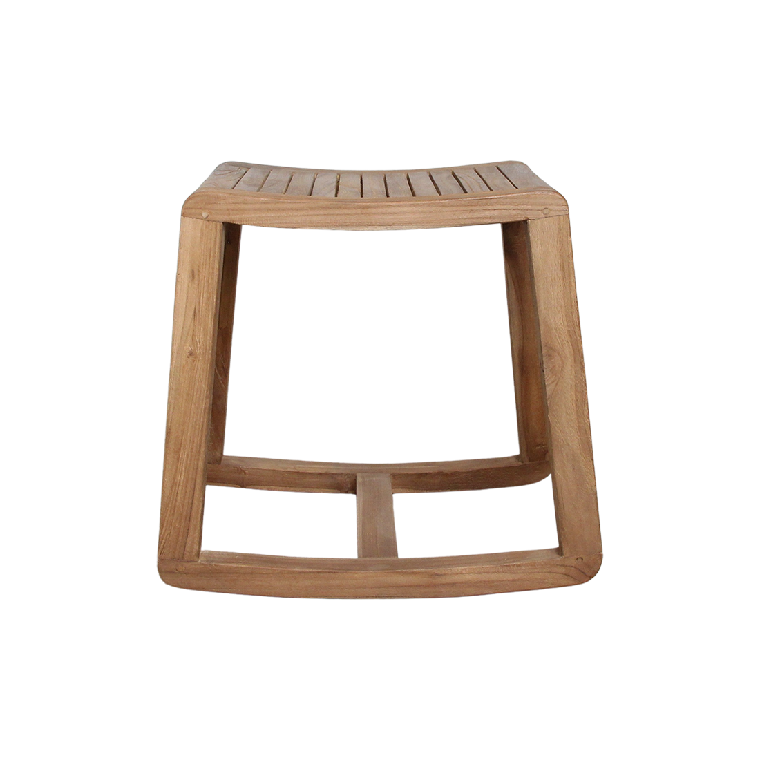 Teaktræ vippeskammel - 49x36x45 cm