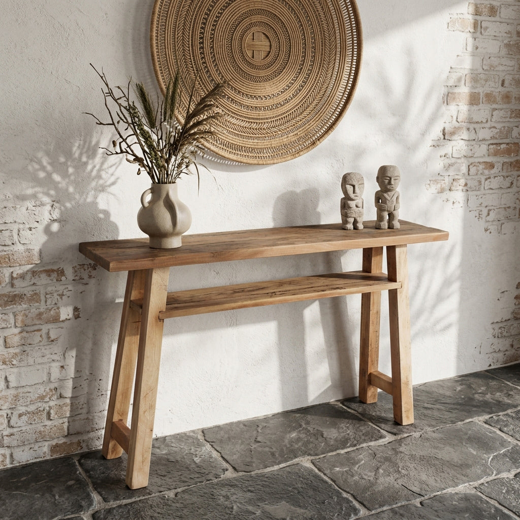 Farmwood vægbord/sidebord stor - FSC-genanvendt træ