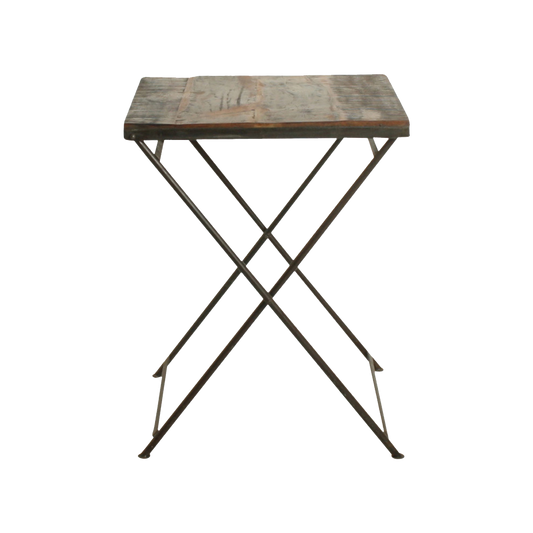 Factory sammenklappeligt bord - FSC-genbrugt træ - 60x60x76 cm