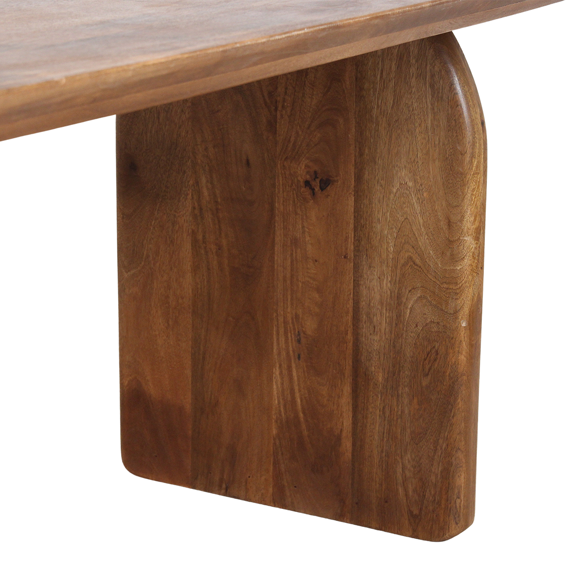 Spisebord med rundet forkant - brun - 240 - lukket stel
