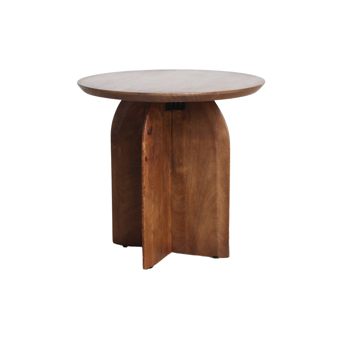 Bullnose sidebord i mangotræ Cross Ø 50 cm