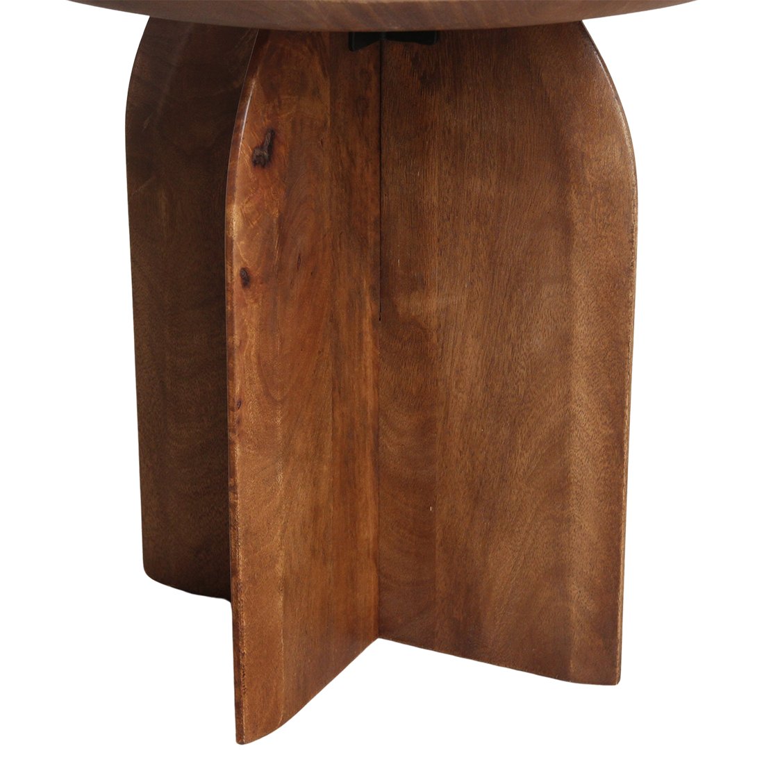 Bullnose sidebord i mangotræ Cross Ø 50 cm
