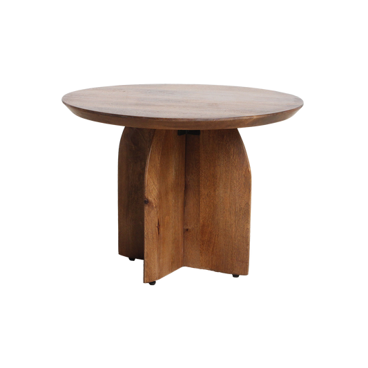 Bullnose sidebord i mangotræ, kryds Ø 55 cm