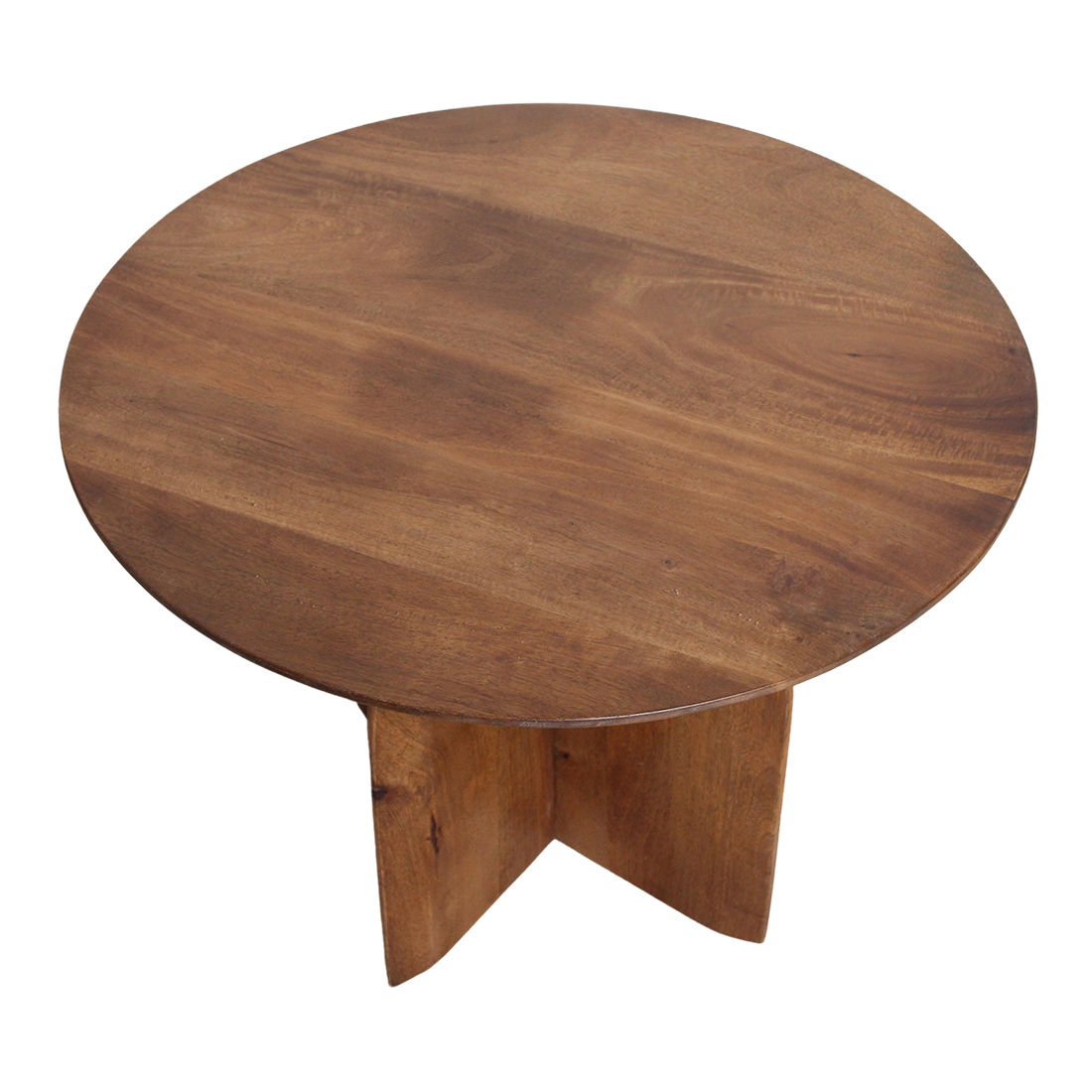 Bullnose sidebord i mangotræ, kryds Ø 55 cm