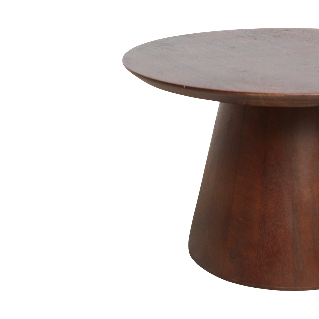 Bullnose sidebord i mangotræ, kegleformet Ø 55 cm
