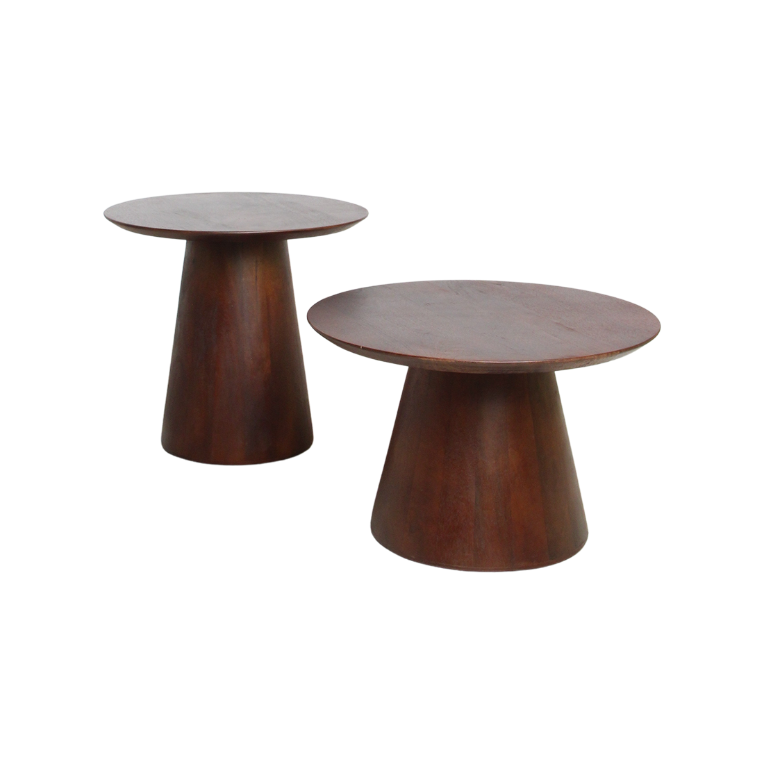 Bullnose sidebord i mangotræ, kegleformet Ø 55 cm