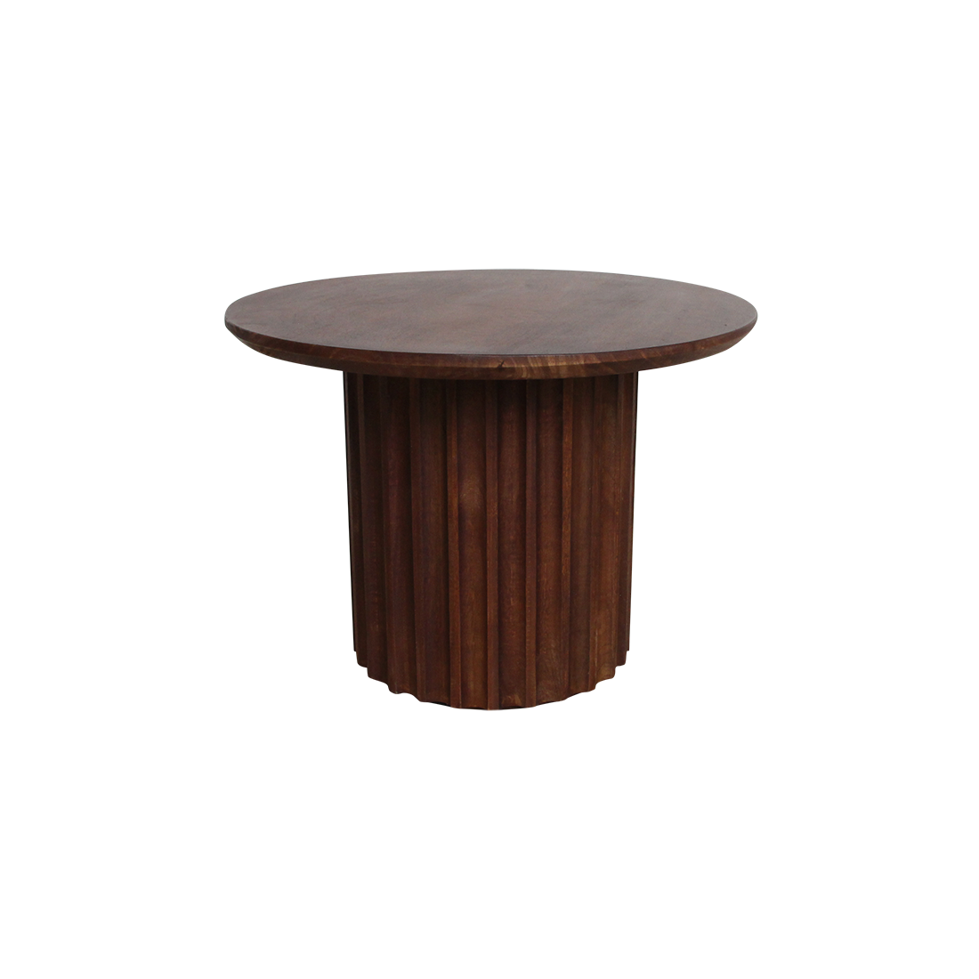 Bullnose sidebord omvendt brun Ø 55 cm