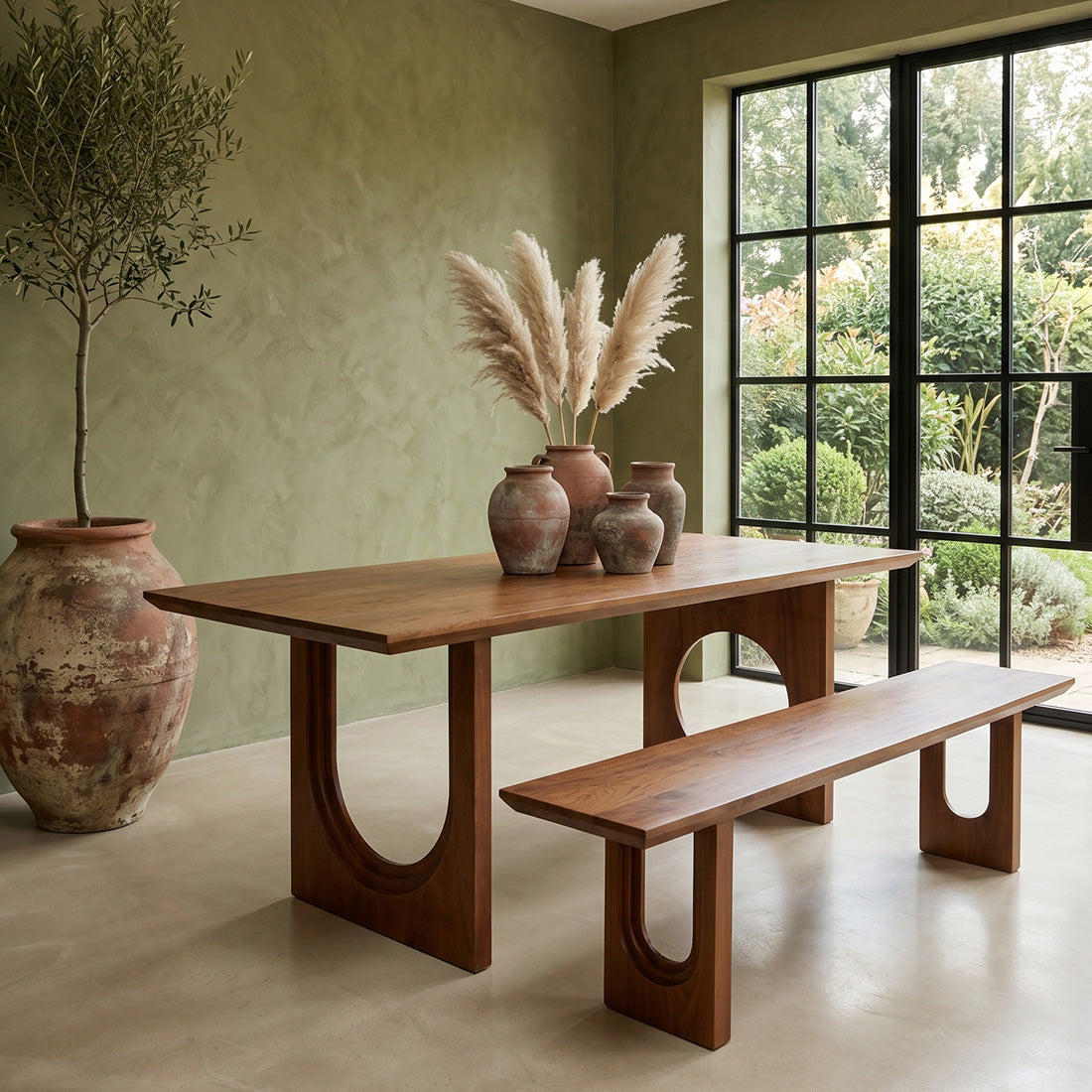 Bullnose Chamfered Mix mangotræs spisebord - 200 cm