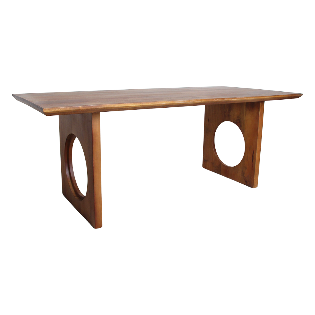 Rundkantet, faset Loop mangotræ spisebord - 240 cm