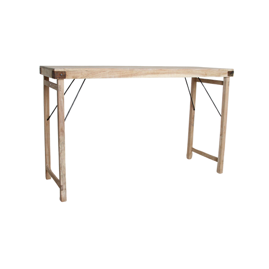 Kalkvasket foldbart barbord - 170x60x107 cm