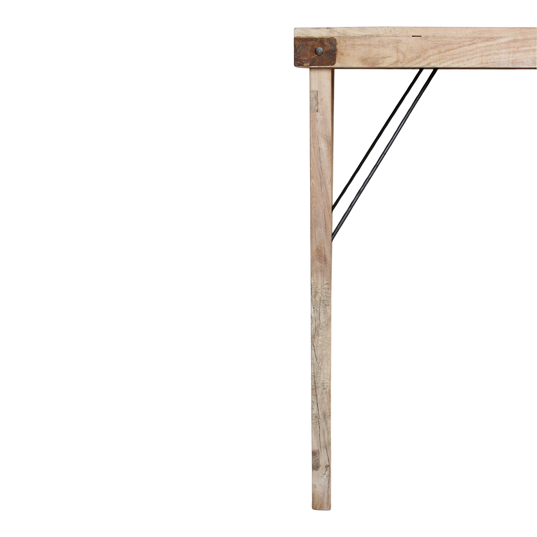 Kalkvasket foldbart barbord - 170x60x107 cm