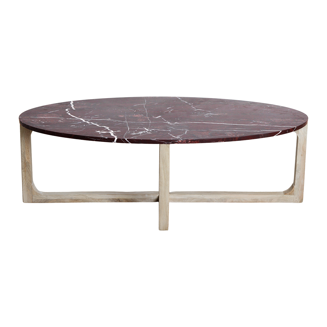 Marmor sofabord Kirsebær - 120x60x38 cm