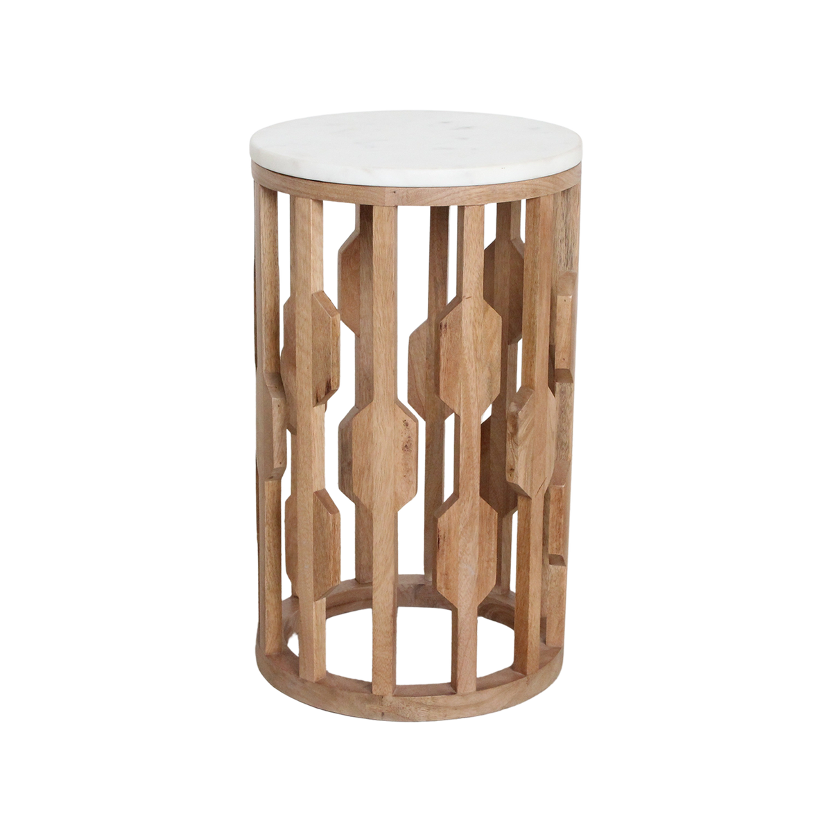 Atjeh marmor sidebord - hvid