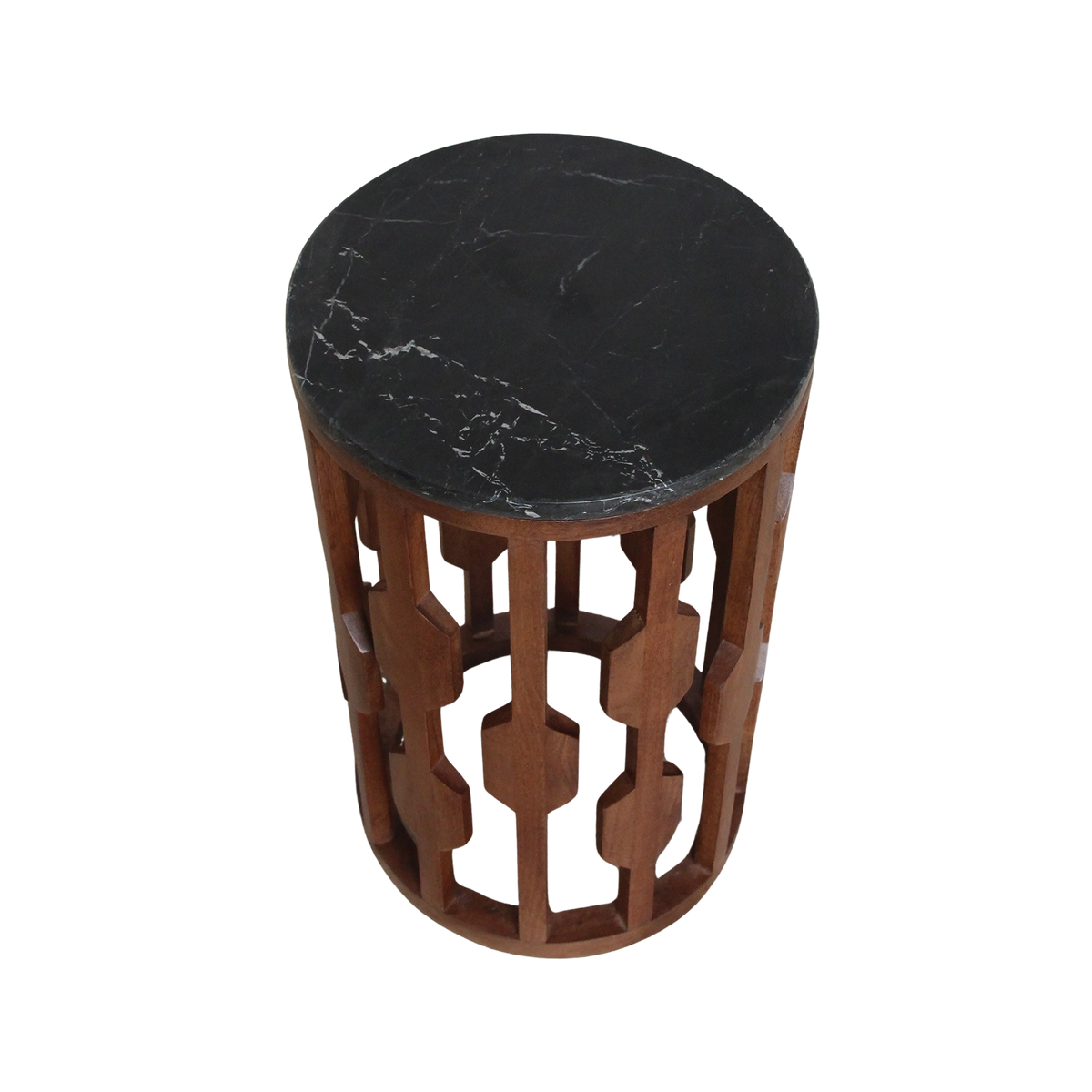 Lampung marmor-sidebord - sort