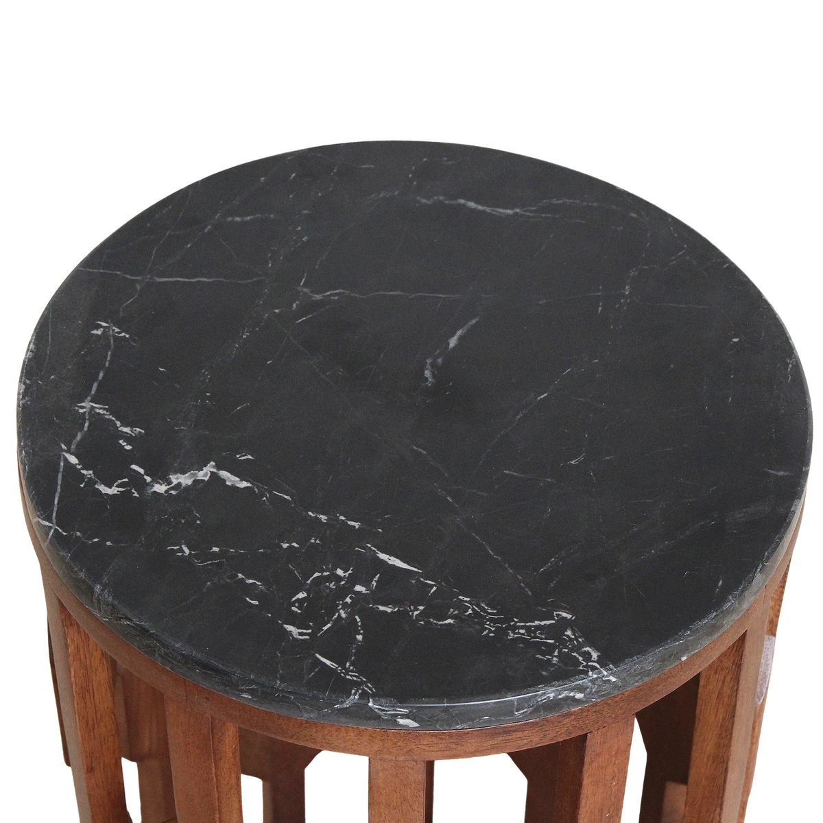 Lampung marmor-sidebord - sort
